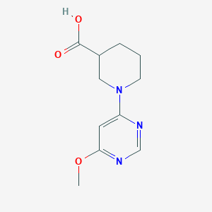 molecular formula C11H15N3O3 B2826692 1-(6-Methoxypyrimidin-4-yl)piperidine-3-carboxylic acid CAS No. 1353955-34-6