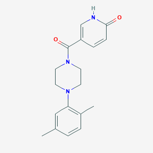 molecular formula C18H21N3O2 B2826693 5-[4-(2,5-二甲基苯基)哌嗪-1-甲酰]吡啶-2-醇 CAS No. 1252819-48-9