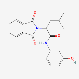 molecular formula C20H20N2O4 B2826702 2-(1,3-dioxoisoindol-2-yl)-N-(3-hydroxyphenyl)-4-methylpentanamide CAS No. 303796-34-1