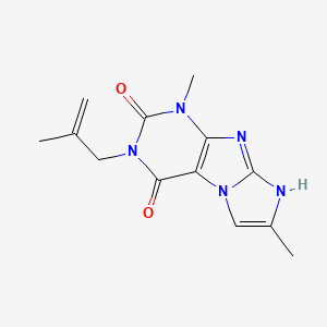 molecular formula C13H15N5O2 B2826706 1,7-dimethyl-3-(2-methylallyl)-1H-imidazo[2,1-f]purine-2,4(3H,8H)-dione CAS No. 924778-58-5