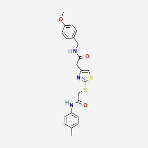 N-(4-methoxybenzyl)-2-(2-((2-oxo-2-(p-tolylamino)ethyl)thio)thiazol-4-yl)acetamide
