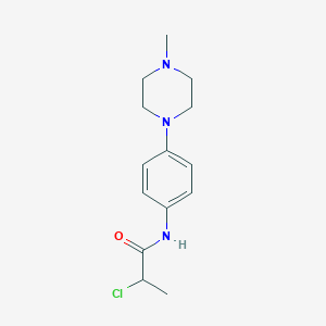 molecular formula C14H20ClN3O B2826712 2-氯-N-[4-(4-甲基哌嗪-1-基)苯基]丙酰胺 CAS No. 303150-73-4
