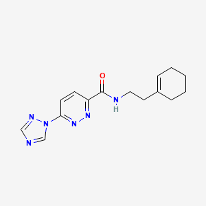 molecular formula C15H18N6O B2826715 N-(2-(cyclohex-1-en-1-yl)ethyl)-6-(1H-1,2,4-triazol-1-yl)pyridazine-3-carboxamide CAS No. 1448123-10-1
