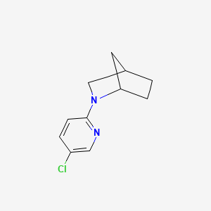 molecular formula C11H13ClN2 B2826723 2-(5-Chloropyridin-2-yl)-2-azabicyclo[2.2.1]heptane CAS No. 1467268-86-5