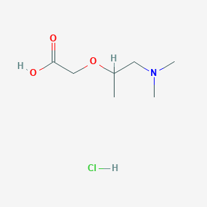 molecular formula C7H16ClNO3 B2826724 2-[1-(Dimethylamino)propan-2-yloxy]acetic acid;hydrochloride CAS No. 2243516-71-2
