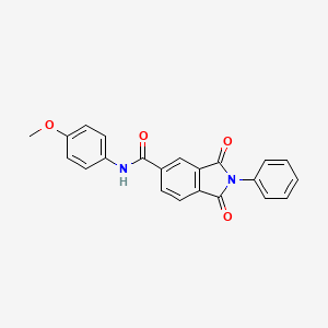 molecular formula C22H16N2O4 B2826728 N-(4-methoxyphenyl)-1,3-dioxo-2-phenylisoindole-5-carboxamide CAS No. 684227-14-3