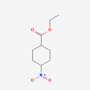 molecular formula C9H15NO4 B2826744 乙酸-4-硝基环己烷-1-酯 CAS No. 1894987-71-3