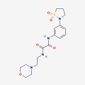 molecular formula C17H24N4O5S B2826745 N'-[3-(1,1-dioxo-1,2-thiazolidin-2-yl)phenyl]-N-(2-morpholin-4-ylethyl)oxamide CAS No. 1105206-67-4