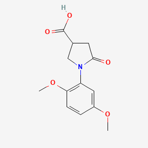 B2826749 1-(2,5-Dimethoxyphenyl)-5-oxopyrrolidine-3-carboxylic acid CAS No. 63674-60-2