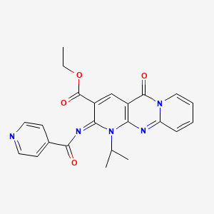 ethyl (2E)-2-(isonicotinoylimino)-1-isopropyl-5-oxo-1,5-dihydro-2H-dipyrido[1,2-a:2',3'-d]pyrimidine-3-carboxylate