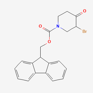 molecular formula C20H18BrNO3 B2826751 (9H-Fluoren-9-yl)methyl 3-bromo-4-oxopiperidine-1-carboxylate CAS No. 562827-16-1