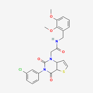 2-[3-(3-chlorophenyl)-2,4-dioxo-1H,2H,3H,4H-thieno[3,2-d]pyrimidin-1-yl]-N-[(2,3-dimethoxyphenyl)methyl]acetamide