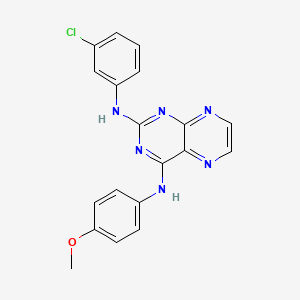 molecular formula C19H15ClN6O B2826767 N2-(3-chlorophenyl)-N4-(4-methoxyphenyl)pteridine-2,4-diamine CAS No. 946348-74-9