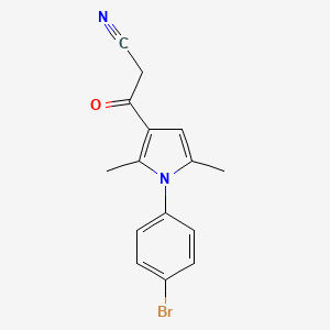 molecular formula C15H13BrN2O B2826774 3-[1-(4-溴苯基)-2,5-二甲基-1H-吡咯-3-基]-3-氧代丙烯腈 CAS No. 329265-54-5