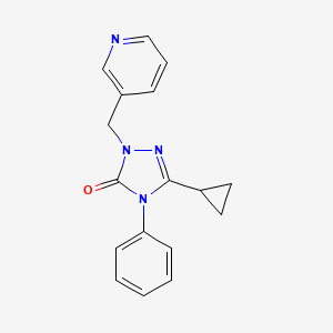 molecular formula C17H16N4O B2826779 3-cyclopropyl-4-phenyl-1-(pyridin-3-ylmethyl)-1H-1,2,4-triazol-5(4H)-one CAS No. 1421529-48-7