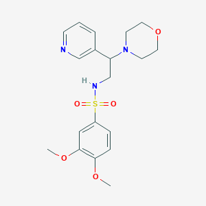 3,4-dimethoxy-N-(2-morpholino-2-(pyridin-3-yl)ethyl)benzenesulfonamide