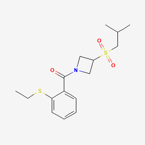 (2-(Ethylthio)phenyl)(3-(isobutylsulfonyl)azetidin-1-yl)methanone