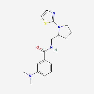 3-(dimethylamino)-N-((1-(thiazol-2-yl)pyrrolidin-2-yl)methyl)benzamide