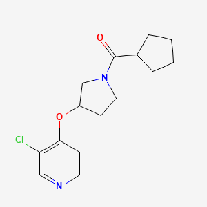 molecular formula C15H19ClN2O2 B2826795 (3-((3-Chloropyridin-4-yl)oxy)pyrrolidin-1-yl)(cyclopentyl)methanone CAS No. 2034392-99-7