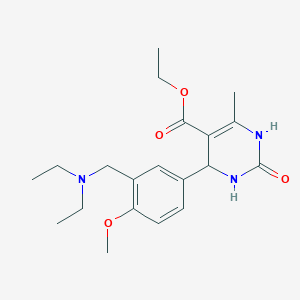 molecular formula C20H29N3O4 B282680 Ethyl 4-{3-[(diethylamino)methyl]-4-methoxyphenyl}-6-methyl-2-oxo-1,2,3,4-tetrahydro-5-pyrimidinecarboxylate 