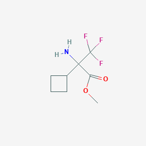 molecular formula C8H12F3NO2 B2826801 Methyl 2-amino-2-cyclobutyl-3,3,3-trifluoropropanoate CAS No. 1780854-85-4