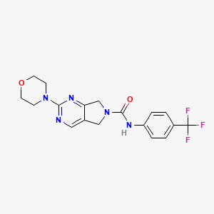 2-morpholino-N-(4-(trifluoromethyl)phenyl)-5,7-dihydro-6H-pyrrolo[3,4-d]pyrimidine-6-carboxamide