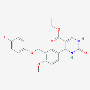 Ethyl 4-{3-[(4-fluorophenoxy)methyl]-4-methoxyphenyl}-6-methyl-2-oxo-1,2,3,4-tetrahydro-5-pyrimidinecarboxylate