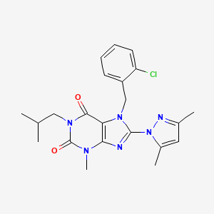 7-(2-chlorobenzyl)-8-(3,5-dimethyl-1H-pyrazol-1-yl)-1-isobutyl-3-methyl-1H-purine-2,6(3H,7H)-dione