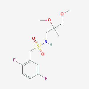 molecular formula C13H19F2NO4S B2826827 1-(2,5-二氟苯基)-N-(2,3-二甲氧基-2-甲基丙基)甲磺酰胺 CAS No. 2034586-81-5