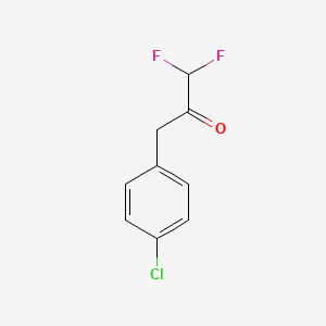 molecular formula C9H7ClF2O B2826834 3-(4-Chlorophenyl)-1,1-difluoropropan-2-one CAS No. 1179782-41-2