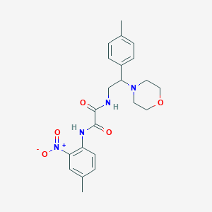 molecular formula C22H26N4O5 B2826835 N1-(4-methyl-2-nitrophenyl)-N2-(2-morpholino-2-(p-tolyl)ethyl)oxalamide CAS No. 941932-66-7