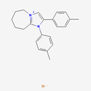 1,2-di-p-tolyl-6,7,8,9-tetrahydro-5H-imidazo[1,2-a]azepin-1-ium bromide
