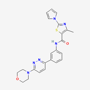 4-methyl-N-(3-(6-morpholinopyridazin-3-yl)phenyl)-2-(1H-pyrrol-1-yl)thiazole-5-carboxamide