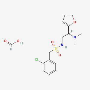 molecular formula C16H21ClN2O5S B2826845 1-(2-chlorophenyl)-N-(2-(dimethylamino)-2-(furan-2-yl)ethyl)methanesulfonamide formate CAS No. 1396758-98-7