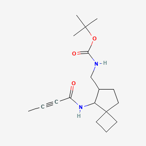 Tert-butyl N-[[8-(but-2-ynoylamino)spiro[3.4]octan-7-yl]methyl]carbamate