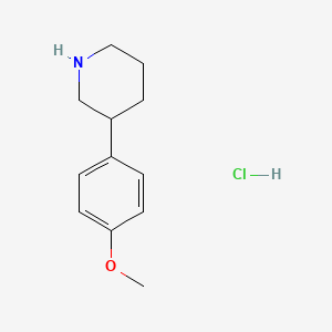 molecular formula C12H18ClNO B2826855 3-(4-Methoxyphenyl)Piperidine Hydrochloride CAS No. 19724-83-5