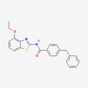 molecular formula C23H20N2O2S B2826862 4-苄基-N-(4-乙氧-1,3-苯并噻唑-2-基)苯甲酰胺 CAS No. 392248-27-0