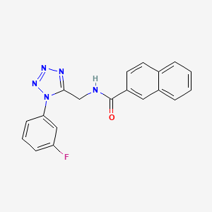 N-((1-(3-fluorophenyl)-1H-tetrazol-5-yl)methyl)-2-naphthamide