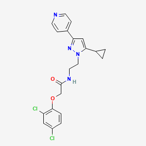 molecular formula C21H20Cl2N4O2 B2826870 N-(2-(5-环丙基-3-(吡啶-4-基)-1H-嘧啶-1-基)乙基)-2-(2,4-二氯苯氧基)乙酰胺 CAS No. 1797084-34-4