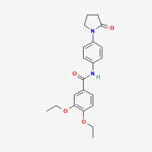 3,4-diethoxy-N-(4-(2-oxopyrrolidin-1-yl)phenyl)benzamide