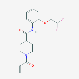 molecular formula C17H20F2N2O3 B2826881 N-[2-(2,2-Difluoroethoxy)phenyl]-1-prop-2-enoylpiperidine-4-carboxamide CAS No. 2361759-18-2