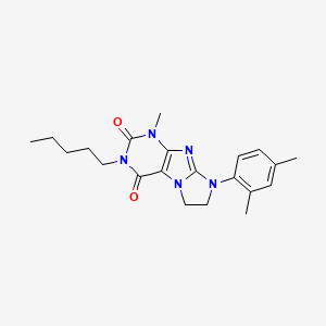 8-(2,4-Dimethylphenyl)-1-methyl-3-pentyl-1,3,5-trihydroimidazolidino[1,2-h]pur ine-2,4-dione