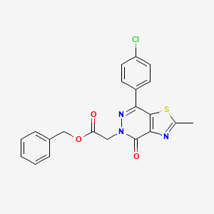 benzyl 2-(7-(4-chlorophenyl)-2-methyl-4-oxothiazolo[4,5-d]pyridazin-5(4H)-yl)acetate