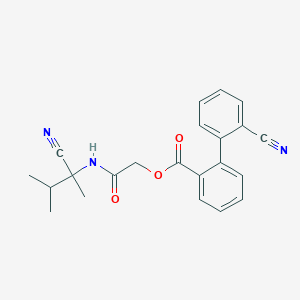 molecular formula C22H21N3O3 B2826892 [(1-Cyano-1,2-dimethylpropyl)carbamoyl]methyl 2'-cyano-[1,1'-biphenyl]-2-carboxylate CAS No. 871670-86-9