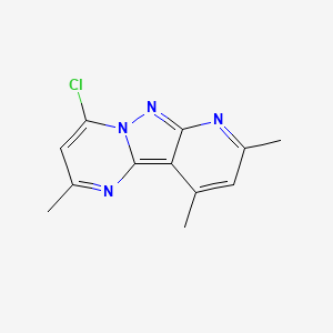 molecular formula C12H11ClN4 B2826895 4-Chloro-2,8,10-trimethylpyrido[2',3':3,4]pyrazolo[1,5-a]pyrimidine CAS No. 890622-44-3