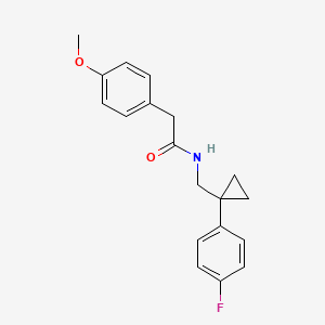 N-((1-(4-fluorophenyl)cyclopropyl)methyl)-2-(4-methoxyphenyl)acetamide