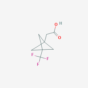 molecular formula C8H9F3O2 B2826910 3-(三氟甲基)双环[1.1.1]戊烷-1-乙酸 CAS No. 1886967-65-2