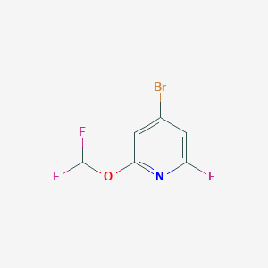 molecular formula C6H3BrF3NO B2826911 4-Bromo-2-(difluoromethoxy)-6-fluoropyridine CAS No. 1804910-55-1