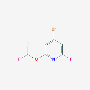 molecular formula C6H3BrF3NO B2826911 4-溴-2-(二氟甲氧基)-6-氟吡啶 CAS No. 1804910-55-1