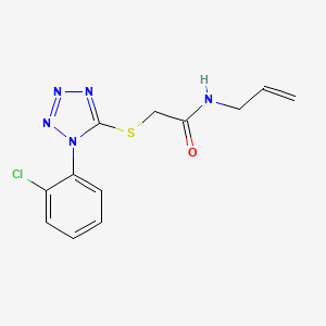 molecular formula C12H12ClN5OS B2826916 2-{[1-(2-chlorophenyl)-1H-tetrazol-5-yl]sulfanyl}-N-(prop-2-en-1-yl)acetamide CAS No. 878702-30-8